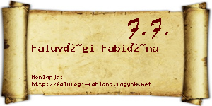 Faluvégi Fabiána névjegykártya